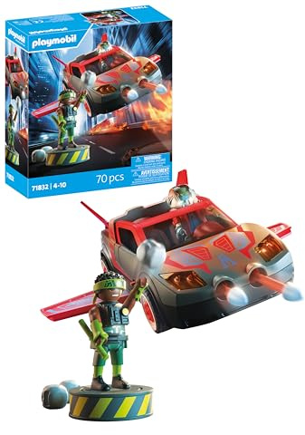 PLAYMOBIL | Heroes | Helden-Multifunktionsfahrzeug | Spielzeug ab 4 Jahren | Geschenk für Kinder | Vielseitiges Action-Fahrzeug | Mit Schussfunktion & Spielfigur | 71832
