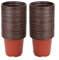 Puupaa 100 macetas de plástico para macetas, 10/11/12 cm, con orificios de drenaje para interiores y exteriores, maceta para verduras, flores suculentas (10 cm)