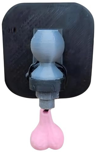 Veesper Couvertures d'attelage de remorquage, couvercles d'attelage de remorque en Plastique 2x2 Pouces avec Un Capuchon Remplacement Pendentif testicule drôle pour la Protection, acces