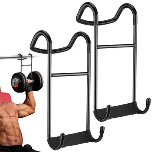 QSLKI 2PCS Soporte De Mancuernas, Capacidad De Carga De 102kg, Ganchos Para Mancuernas, Ganchos Posicionadores Para Mancuernas, Estante De Barra De Metal Resistente y Sólida Para El Ejerci Fitness