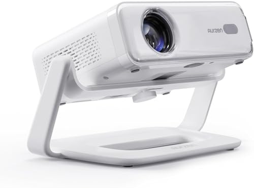 Aurzen Eazze D1 Smart Projector with Multi-Angle Projector Stand, Netflix Officially & Dolby Audio 4K Supported, Auto Focus & Keystone, HDR10