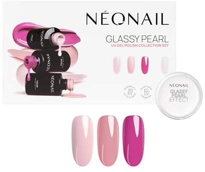 NÉONAIL Glassy Pearl ​Collection Set​ - UV Nagellack - Glassy Pearl Effect - Sets - Nagelset - Farben - Nails - UV Lack - Gel Nägel - Chrome Nail Powder - Pulver - Glitzer - Puder - Nageldesign
