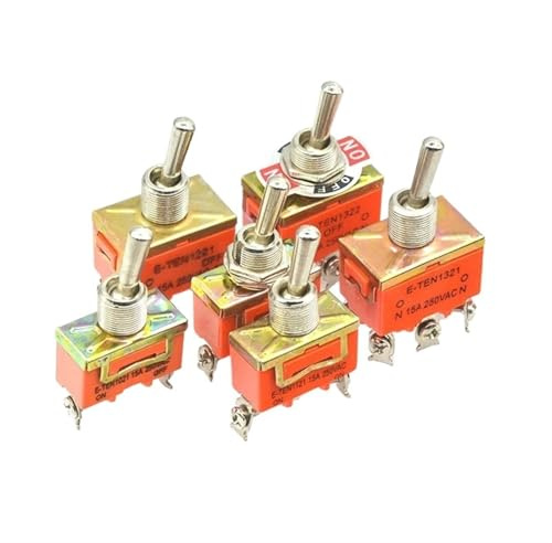 Interruptor de palanca ON OFF de 15 A, 250 V, 2, 4 y 6 terminales, tapa impermeable con autobloqueo(E-TEN1321)