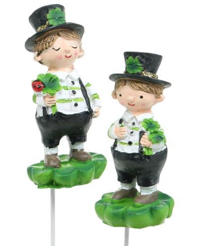 Viana Schornsteinfeger Glücksbringer Stecker Silvester Deko 27cm 4er Set, 4 Stück