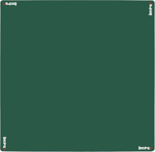 The Gaming Mat Company Mahjong Mat. 84cm x 84cm Green with Stitched Edge Premium Square Playmat for Poker, Dominoes & Bridge, Professional Mahjong Table Cover, Poker Table Top, Card Game Mat