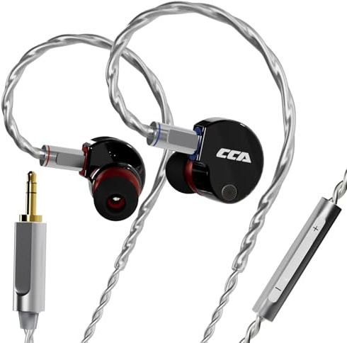 CCA Phoenix, cuffie in-ear monitor, driver dinamico a doppio magnete IEM con suono chiaro HiFi e bassi profondi, auricolari professionali da gioco interamente in metallo per musicisti, cantanti e