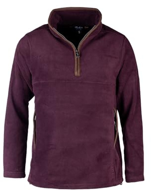 Rydale Men's Huggate Overhead Pullover Soft Fleece Half Zip Lightweight & Casual Gent's Country Jumper
