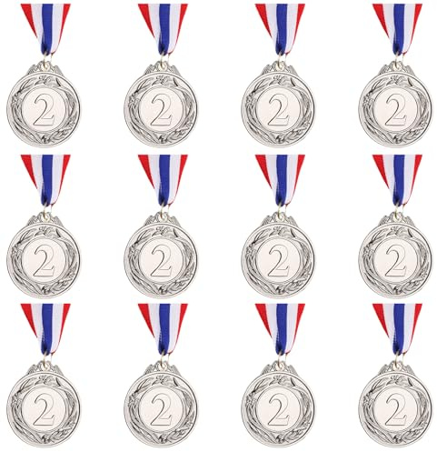 Simpeak 12 Stück Medaille, Auszeichnungen Siegermedaillen für Champions, Sportwettkämpfe, Mottopartys Preisverleihungen Schüleranreize Medaillen Fußball Gewinner Tagesspiele, 2 Zoll