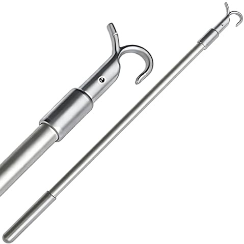 24 Inch Loft Hatch Pole, Telescopic Loft Ladder Pole With Hook for Easy Access, Adjustable for Opening High Hatches, Durable Loft Hatch Reach Tool