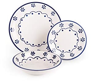 Exèlsa « Old Cottage » Service de Table 18 pièces, Blanc