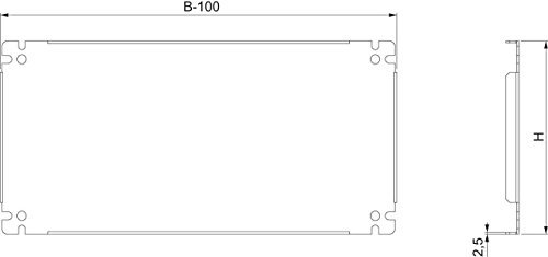 Schneider NSYSPMP6060 Spacial SF/SM-Teilmontageplatte, 597x600mm