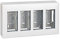 Simon 51000004-030 - Caja Superfície 4 Módulos Blanco