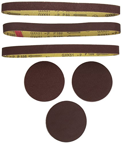 Scheppach Bandes abrasives/Papier abrasif Jeu de 12 pièces pour ponceuse à bande et assiettes, 3903301707