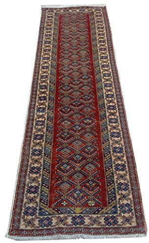 AD712 - Fatto a Mano Tappeto Passatoia SHIRVAN Autentico Originale Azerbaigian, Cm. 248 x 79 - tappeti persiani e orientali