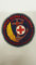 TOPPA PATCH CIRCOLARE A STRAPPO CROCE ROSSA ITALIANA SOCCORSO CON MEZZI E TECNICHE SPECIALI - SCRITTE E DISEGNI GOMMATI SU SFONDO BLU - DIAMETRO 7,3 CM