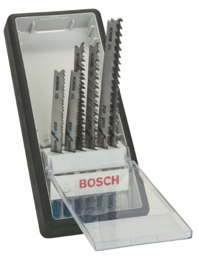 Bosch Accessories Robust Line / 2607010531 Coffret de lames pour scie sauteuse 6 pièces Tige en T
