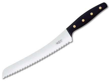 Windmühlenmesser Herder Brotmesser BEIDHÄNDER K B2 POM-schwarz