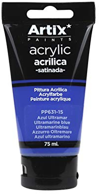 MP Artix Pintura Acrílica Satinada, Azul (Ultramarine Blue), 75 ml