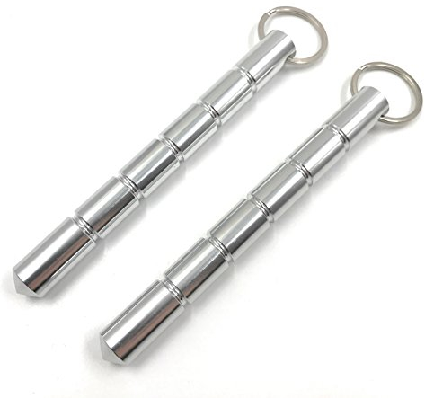 ocona Kubotan, autodefensa, Artes Marciales Arma, 2 Piezas (Plata)