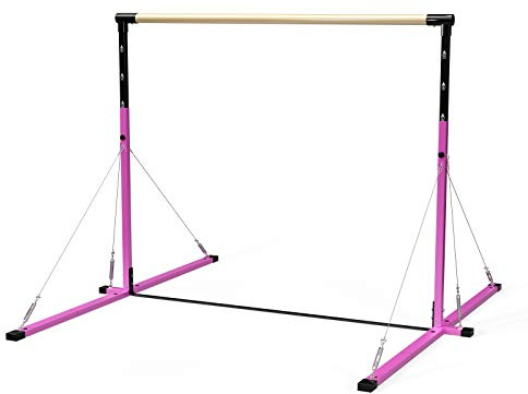 Pro Gen 4 Adjustable Kip Bar from Pro Model with Stainless Steel Cable Supports Horizontal Bar Gymnastics Equipment