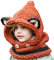 Warme Baby Mütze Schal Set, DOTBUY Kleinkind Kinder Hüte Junge Mädchen Gestrickte Häkeln Beanie Winter Slouch Beanie Kinder Unisex Gefüttert Strickmütze Wintermütze (orange)