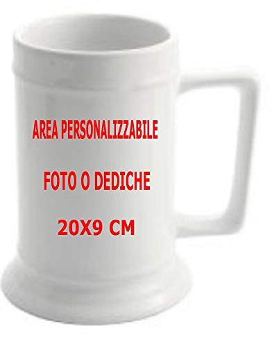 BrolloGroup Boccale Birra in Ceramica Personalizzabile Boccali Personalizzati PS 13516