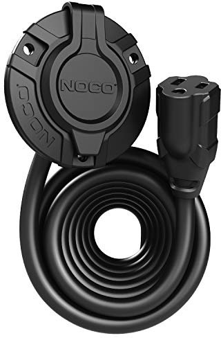 NOCO GCP1EX 15 Amp AC Port Plug, 125 Volt Power Inlet Socket, Charger Plug, and Waterproof Electrical Outlet Receptacle with 12-Foot Integrated Outdoor Extension Cord