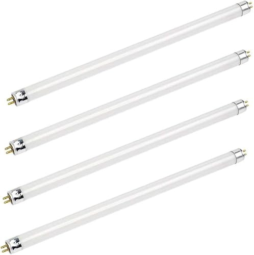 TBE LIGHTING T5 14w Fluorescent Tube Lamps 549mm - CFL Bulbs - G5 2-Pin Base Fittings - T5 High Efficiency Lamps, Cool White 4000-4500K (4-Pack)