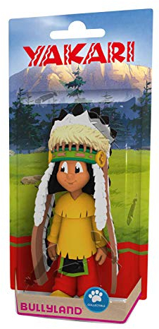 Bullyland 43364 - Spielfigur Indianer Yakari mit abnehmbaren Federschmuck, ca. 10,9 cm, detailgetreu, ideal als kleines Geschenk für Kinder ab 3 Jahren
