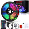 LED Strip 5M,Bluetooth LED Streifen 5m RGB LED Lichterkette Streifen Licht mit Fernbedienung und App,16 Mio. Farben, Fernbedienung, Sync mit Musik, LED Band für Schlafzimmer TV Zuhause Schrankdek