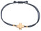 Selfmade Jewelry Armband Damen Kleeblatt Roségold Handgemachter Glücksbringer mit Klee Größenverstellbar Inkl. Geschenk-Verpackung (Rosegold - Dunkelblau)