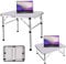 Folding Computer Desk for Small Spaces, Height Adjustable PC Laptop Bed Side Table, Compact Simple Study Writing Desk Home Office Meeting Workstation Small Foldable Table, 2ft x1.5ft x 1ft/2ft