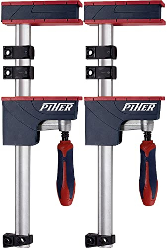 Piher Parallelzwinge PRL 95 | 2er Set | Anti-Rutsch-Brems-System im Gleitbügel (250cm) | Schwarz