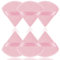 AUAUY 6 PCS Dreieck Makeup Puderquaste, Gesicht Schwämmchen Powder Puff, Waschbar Wiederverwendbar Makeup Sponge, Nass Trocken Make up Werkzeug für Loses Puder oder Foundation Rouge (Rosa)