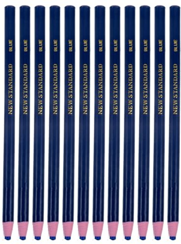 Gatuida Black Color Pencils China Markers, 12PCS Peel off China Marker Grease Pencil for Vinyl Metal Wood Paper Fabrics Leather Cellophane Black Color Pencils
