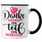 Trendation - Jobwechsel Abschiedsgeschenk Tasse Kollegin Kollege Danke Dass Du Ein Teil Von Uns Warst Abschied Arbeitskollegin (Schwarz)