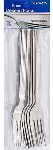 6 x Stainless Steel Forks | Cutlery Dining Table Forks | Dessert Forks