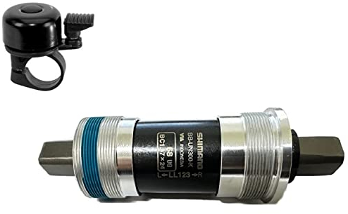 Shimano Fahrrad Innenlager BB-UN300 BSA 68-122,5mm - für Kettenkasten Alu-Schale mit Spacer inkl. Fahrradklingel