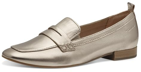 Tamaris COMFORT Damen Slipper aus Leder mit Blockabsatz, Gold (Lt Gold), 39 EU