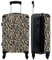 NoBoringSuitcases.com® Koffer Groß - Tiermuster - Zebra - Schwarz - Design - TSA Schloss - 20kg Gepäck - Hartschalenkoffer Mittelgroß - Trolley - 72 L - 67 cm - Reisekoffer Mit Rollen