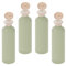 BPZXL 4 pièces 400ml Vert flacons vides en Plastique, Bouteilles de Lotion à Presser Flacon Vide Cosmétique Bouteilles pour Cosmétique Savon Gel Huile Essentielle Lotion Le shampooing