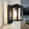 max K O M F O R T - Moderne Aussenleuchte - Schwarze Eleganz für Ihr Zuhause | E27 Fassung IP44 | Wandlampe Außenwandleuchte 2228A