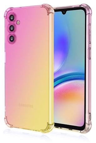 Topme Coque pour Samsung Galaxy S24 (6.2 inches), Étui de Téléphone Portable en Silicone TPU Souple avec Dégradé de Couleur Transparent - Or Rose