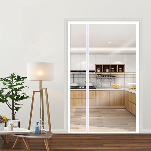 Transparent Isolant Thermique Isolation Porte Magnétique Rideau de Porte Isolant Thermique Fermeture Automatique Thermique Isolation Phonique Rideau de Porte (80 x 210 cm)