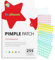 Pickel Patch, Pimple Patches, Pickelpatches Gesicht, Hydrocolloid Akne Acne Patch, 255 Stück 5 Farben & 5 Größen(8,10,12,14,16 mm), Atmungsaktiv & Absorptions, Süße Stern-Sticker mit, Tag & Nacht