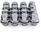 Car Alloy Wheel Nuts Bolt Set of 16, Size 12 mm x 1.5, Flat Seat, 21mm Hex, Rustproof, Silver For Toyota Alphard Auris Avensis Camry Celica Wheels-DC Components