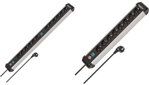 Brennenstuhl Premium-Alu-Line Steckdosenleiste 12-Fach/Steckerleiste & Premium-Alu-Line Steckdosenleiste 8-Fach/Steckerleiste