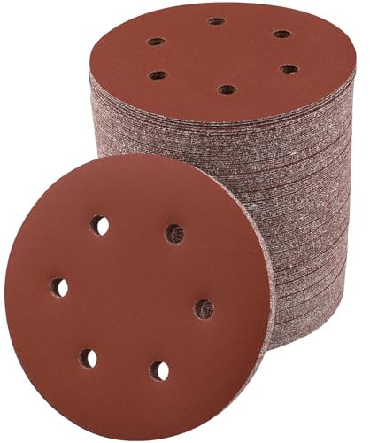 Sruhrak 100 Pcs Sanding Discs, 150mm Sanding Pads Set Hook and Loop 1000 Grits Sandpaper for Random Orbital Sander