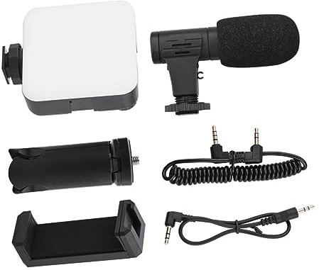Artibetter Telefonhalterung Mit Einstellbarer Helligkeit Fülllampe Stativ Und Mikrofonset Für Smartphone-vlogging