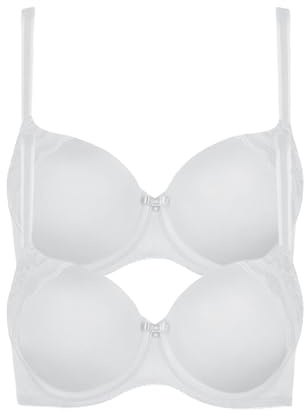 Lisca 2er Pack Schalen BH Evelyn 020228 Gr. 80E in White